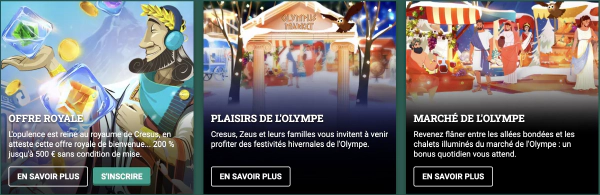 Bonus populaires sur Crésus Casino