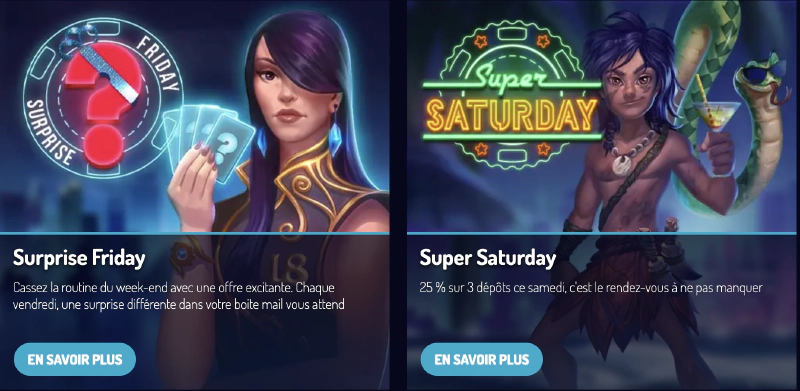 Prime hebdomadaire à Lucky8 Casino